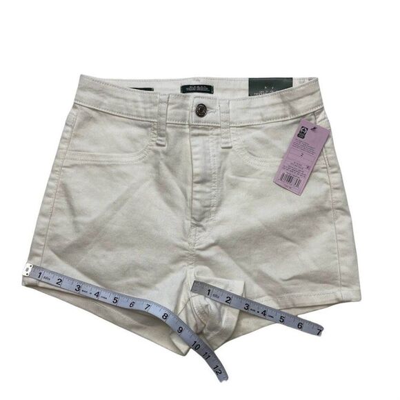 Wild Fable Jean Shorts Women's 2 Small White High‎ Rise Stretchy Denim Pockets - Picture 4 of 7